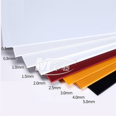 Akrilonitril Berwarna Solid 5mm ABS Lembaran Plastik Tahan Asam