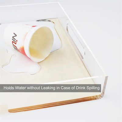 Plexiglass Batal Kustom Akrilik Fabrikasi Akrilik Perspex Tray Dengan Pegangan