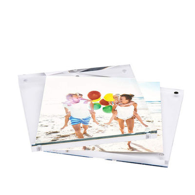 Clear Perspex 4x6 '' Bingkai Foto Magnetik Akrilik Rumah Dept