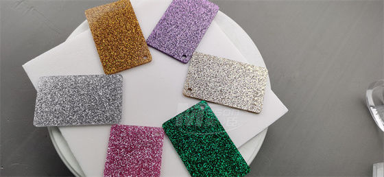 Cetakan Cetakan PMMA 3mm Glitter Acrylic Sheet 1220x2440mm