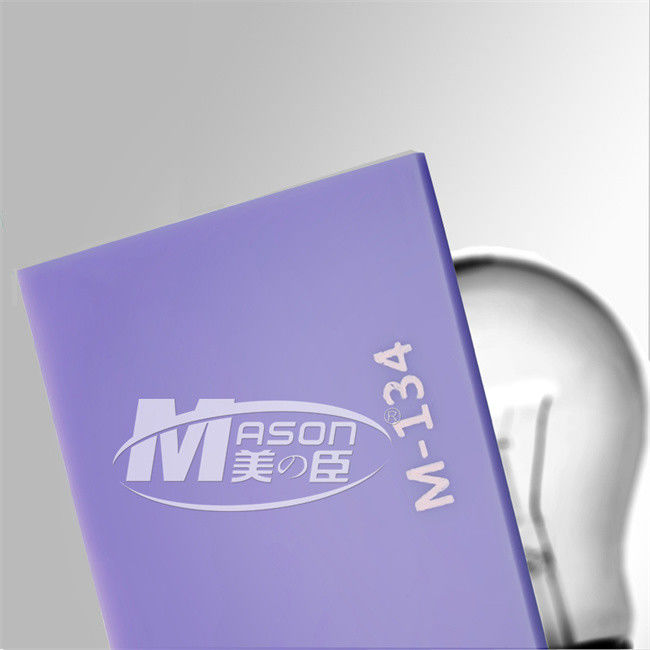 Luminous Iridescen Colorful Matt Frosted Sign Cast Acrylic PMMA Sheet Untuk Lampu Led