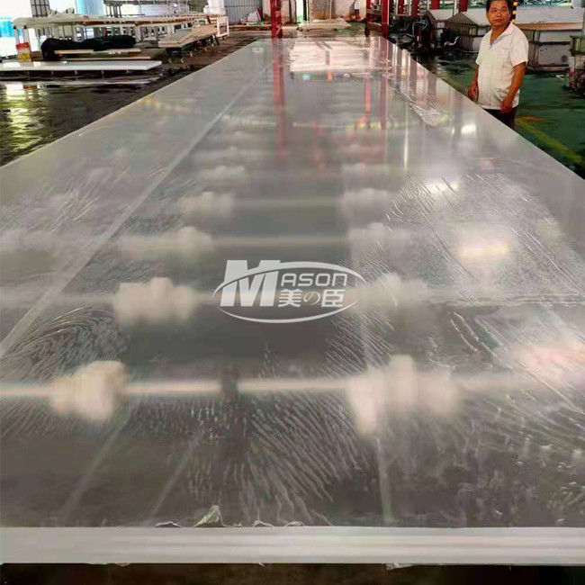 8850x3150mm 70mm Aquarium Acrylic Sheet Untuk Kolam Renang Dekoratif