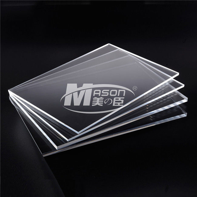 Mason 1/8 &#39;&#39;Tebal 1220x2440mm Kertas Kerajinan Bertopeng Lembaran Plastik Akrilik Bening