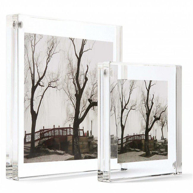Clear Perspex 4x6 '' Bingkai Foto Magnetik Akrilik Rumah Dept