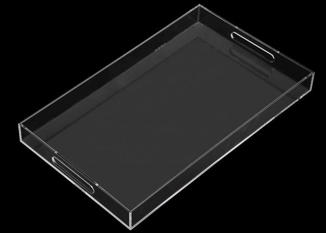 Plexiglass Batal Kustom Akrilik Fabrikasi Akrilik Perspex Tray Dengan Pegangan