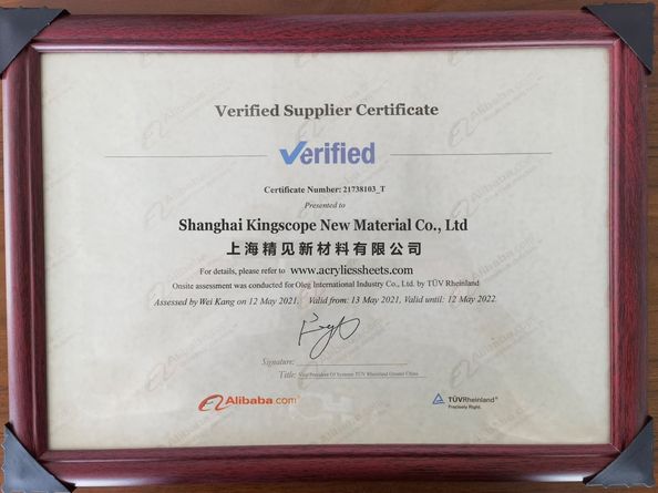 CINA Shanghai Kingscope New Material Co., Ltd. Sertifikasi