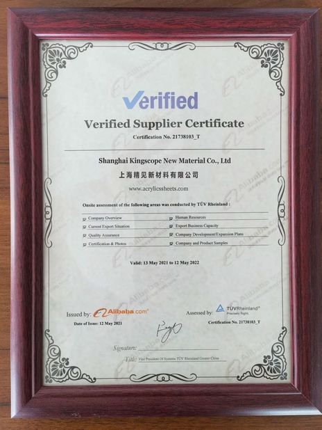 CINA Shanghai Kingscope New Material Co., Ltd. Sertifikasi